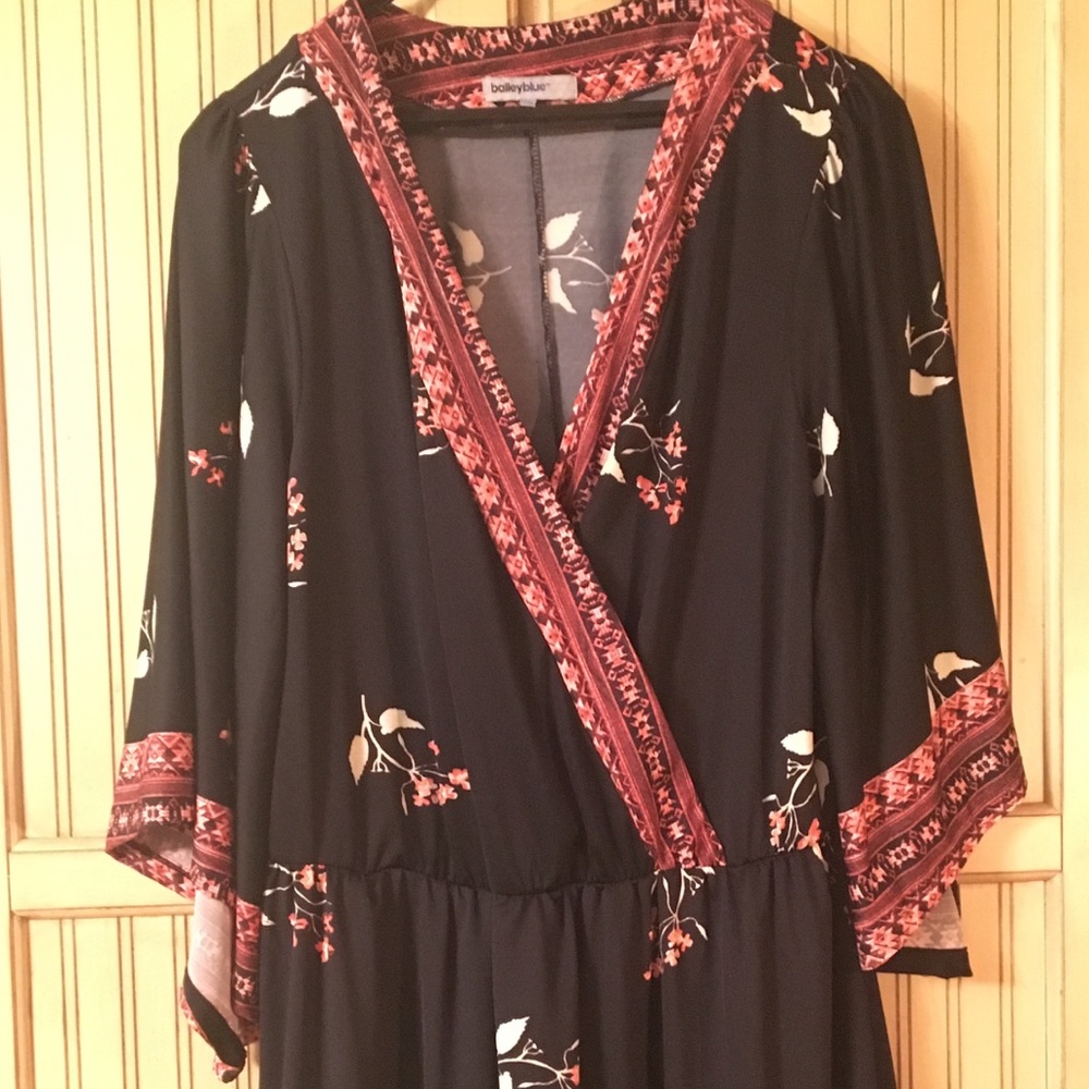 Black floral dress size 2X - Picture 6 of 7